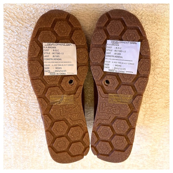 B.O.C. Wool Kacey Lace Up Sneakers Size 6 Dark Brown White NEW - Picture 9 of 10